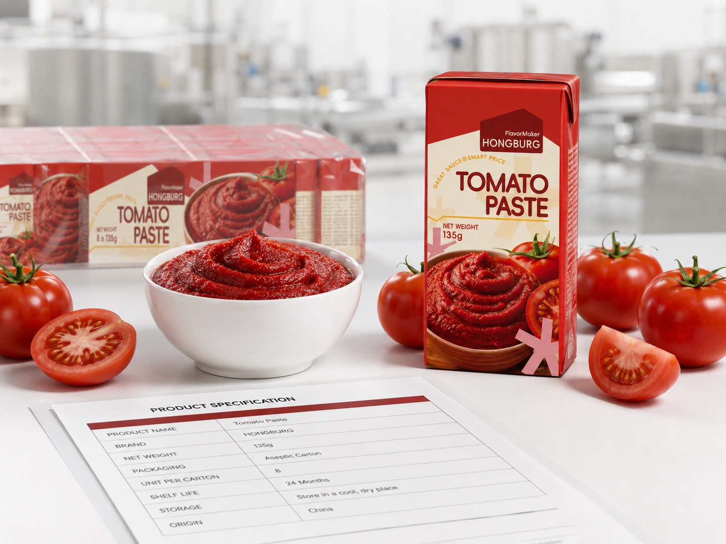 Pasta de tomate cartonada asséptica: guia de produto para compradores globais