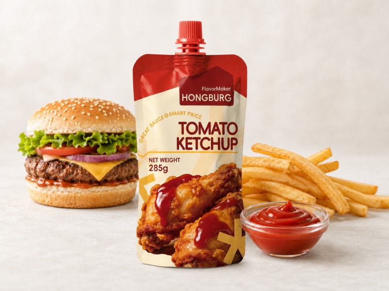 Ketchup de tomate clássico para batatas fritas e hambúrgueres