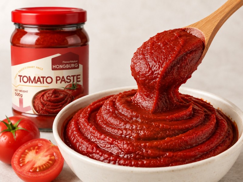 Pasta de tomate Hot Break de alta viscosidade