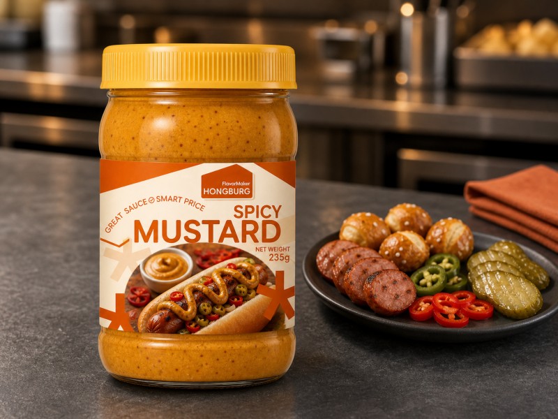 Molho de mostarda picante espesso e saboroso