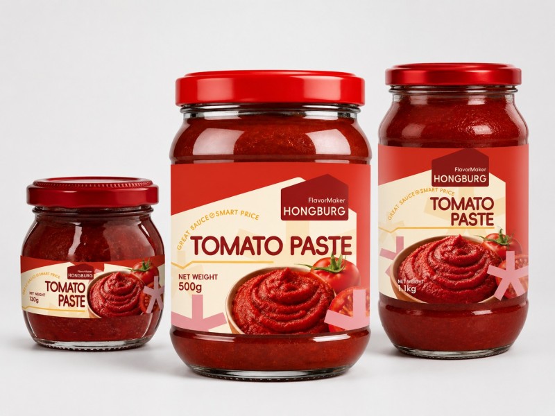 Pasta De Tomate Em Frasco De Vidro
