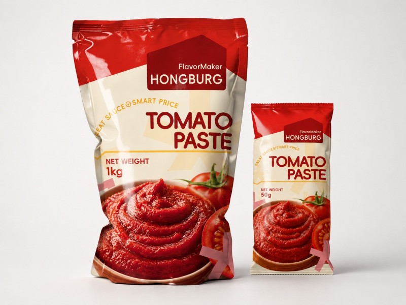 Pasta de tomate em bolsa